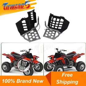 Tic171 Tiewaeds Pair Black Heel Guards Footrest For 87-06 Yamaha Banshee Left Right Nerf Bars