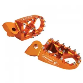 94-fp35 Warp 9 Oversized Mx Foot Pegs Orange For Atv/utv