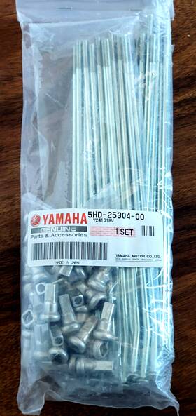 Yamaha 5hd-25304-00 Yz125 Yz250 Yz250f Yz450f 19 Inch Rear Wheel Rim Spoke And Nipple Set Kit