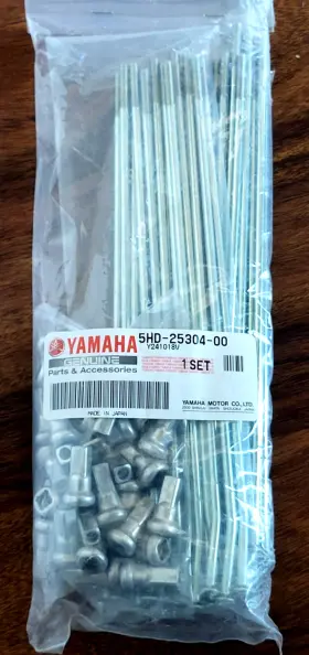 5hd-25304-00 Yamaha Yz125 Yz250 Yz250f Yz450f 19 Inch Rear Wheel Rim Spoke And Nipple Set Kit