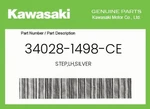 Kawasaki Genuine Step,lh,silver 34028-1498-CE New. Price: $33.26.