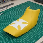Yamaha YF60S 4-ZINGER Seat Cover For 1984 To 1988 Yellow White Vinyl New. Price: $59.99.