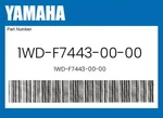 Yamaha Genuine 1WD-F7443-00-00 New. Price: $76.71.