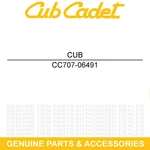 Cub Cadet 707-06491 Back Cover Plate Challenger 4X4 4X2 400LX New. Price: $120.28.