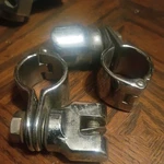 Kuryakyn Peg Mounts With 1-1/4IN Magnum Quick Clamps Chrome (pair) Used. Price: $50.00.