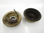 1990-2002 Kawasaki Bayou Klf 220 Right Front Brake Plate Panel Drum 41035-1303 Used. Price: $37.50.