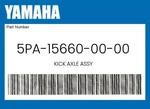 Yamaha Genuine Kick Axle Assy 5PA-15660-00-00 New. Price: $90.39.
