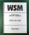 Kubota RTV-X1140 Workshop Manual: Full Color 417 Pages & Protective Covers! Brand. Price: $44.95.