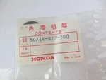 New Genuine Oem Honda Pillion Step Washer 50714-MK7-000. Price: $6.99.