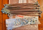 Yamaha 125, 17" Front Wheel Rim Spoke & Nipple Set, Kit 1B2-F5104-00 New. Price: $64.95.