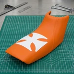 Yamaha YF60S 4-ZINGER Seat Cover For 1984 To 1988 Orange White Vinyl New. Price: $59.99.