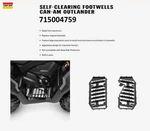 Can-am Oem 15'-24' Outlander Max Self-clearing Aluminum Footwells- 715004759 New. Price: $149.99.