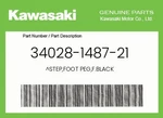 Kawasaki Genuine Step,foot Peg,f.black 34028-1487-21 New. Price: $10.41.