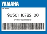 Yamaha Genuine Spring, Compression 90501-10782-00 New. Price: $11.24.