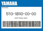 Yamaha Genuine Shift Pedal Assy 5TG-18110-00-00 New. Price: $39.85.