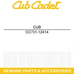 Cub Cadet 731-12414 Throttle Pedal Cover Challenger 4X2 400LX New. Price: $104.90.